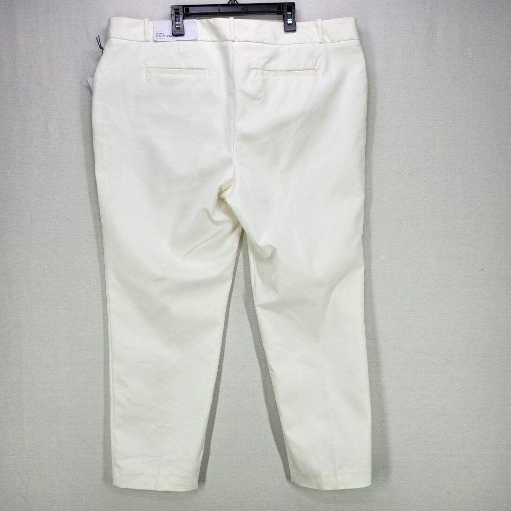 Liz Claiborne Womens Ankle Capri Stretch Pants Size 18 Career Emma Classic White - Picture 14 of 15